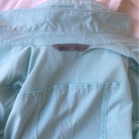 TEAL REI BUTTON UP ACTIVE SHIRT XS - Picture 6 of 6